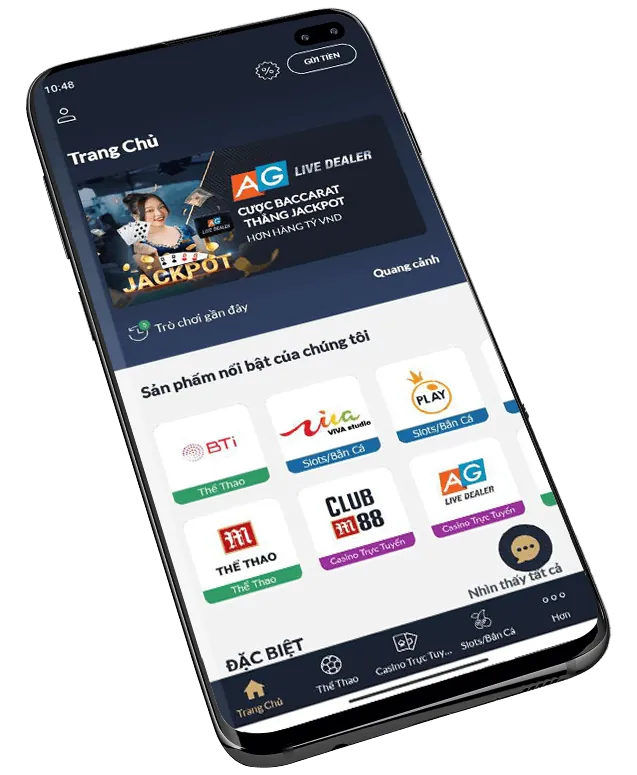 Giao diện vin55 app trên di động